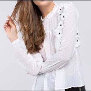 POL Floral & Lace Peasant Blouse